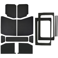 DEI 18-23 Jeep Wrangler JL 4-Dor Mat Boom Mat Kit Complete Headliner - 13 חלקים - מראה עור שחור