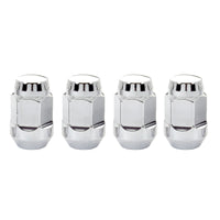 McGard Hex Lug Nut (סגנון בליטה של ​​מושב קונוס) 1/2-20 / 3/4 Hex / 1.45 אינץ'. אורך (חבילה של 4) - כרום