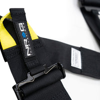 NRG FIA 6pt 2in. חגורת כתף עבור מכשיר HANS / אבזם נעילת מצלמת רוטרי / 3 אינץ'. חגורת מותן - שחורה