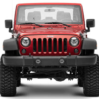 Raxiom 97-18 Jeep Wrangler TJ/JK Axial סדרה פנסי LED Daymaker- בית כרום (עדשה שקופה)