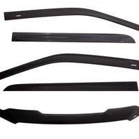 AVS 07-18 Jeep Wrangler Unlimited Ventvisor & Aeroskin Deflector Combo Kit - שחור מט