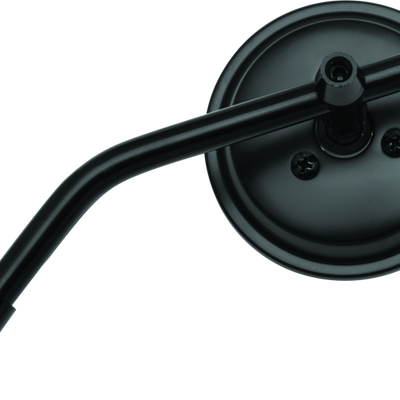 BikeMaster 3in מראה עגולה מתכווננת 10 מ"מ - כל אחת - שחורה