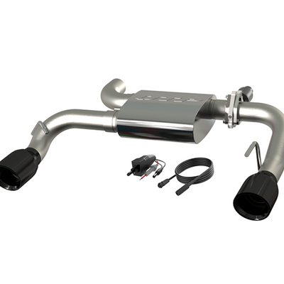 QTP 21-24 Ford Bronco QTP Screamer Axle Back טיפים שחורים