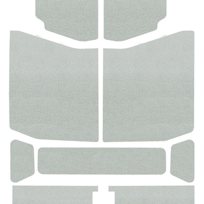 DEI 18-23 ג'יפ רנגלר JL 4 דלתות כיסוי מחצלת בום - 9 חלקים - לבן