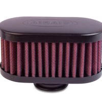 Airaid Rubber Top 1in ID - Push On 4in x 2in Oval Oval OD 2in Tall Breather Filter