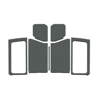 DEI 18-23 ג'יפ רנגלר JL 2-Dor Mat Boom Mat ערכת כותרות מלאה - 7 חלקים - מראה עור אפור