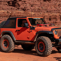 AVS 2018-2019 Jeep Wrangler (JL) Aeroskin Low Profile Hood Shield עם אורות - שחור