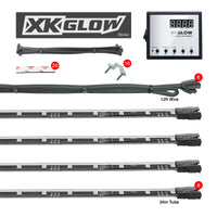 XK Glow 3 מיליון צבע XKGLOW LED הדגשה ערכת רכב/משאית 8x24In tubes