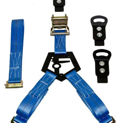 N-Fab מיטה רכוב רצועת צמיג מהיר אוניברסלית - שחור מבריק - רצועה שחורה