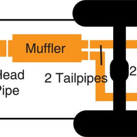 גיבסון 07-17 ג'יפ רנגלר JK Rubicon 3.6 ל' 2.5 אינץ' אגזוז Cat-Back כפול מפוצל - אלומיניזציה