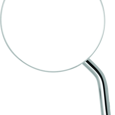 BikeMaster 4in מראה עגולה מתכווננת 10 מ"מ - כל אחת - כרום