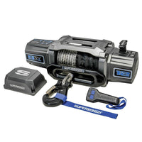 Superwinch 12000 LBS 12V DC 3/8in x 80ft חבל סינטטי SX 12000SR כננת - גרפיט