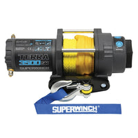 Superwinch 3500 LBS 12V DC 7/32in x 32ft חבל סינטטי Terra 3500SR כננת - קמט אפור