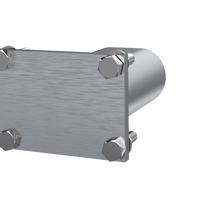 QTP 3in Weld-On QTEC ערכת צינור סגלגל לחיבור פרופיל נמוך