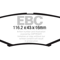 EBC 06-11 Dodge Nitro 3.7 Extra Duty רפידות בלם אחוריות