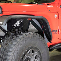 Fishbone Offroad 2018+ Jeep Wrangler JL סט קדמי/אחורי של 4 אלומיניום - Blk Powdercoat פנימי פגושים