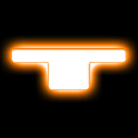 ORACLE Lighting תגי אותיות לד אוניברסלי מואר - מט גימור משטח - T SEE אחריות