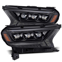 AlphaRex 19-21 Ford Ranger NOVA LED Proj פנס ​​Plnk Style Alpha Blk w/Activ Light/Seq Signal/DRL