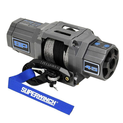 Superwinch 4500 LBS 12V DC 1/4in x 40ft חבל סינטטי Hawse Fairlead SP 45SR כננת