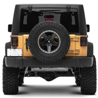 Raxiom 07-18 Jeep Wrangler JK Axial Series LED Halo Lights - בית שחור (עדשה מעושנת כהה)