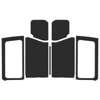 DEI 18-23 ג'יפ רנגלר JL 2-Dor Mat Boom Mat Kit Complete Headliner - 7 חלקים - מראה עור שחור