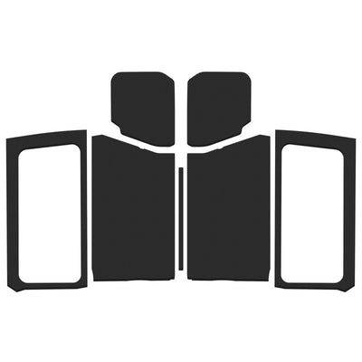 DEI 18-23 ג'יפ רנגלר JL 2-Dor Mat Boom Mat Kit Complete Headliner - 7 חלקים - מראה עור שחור