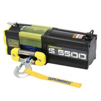 Superwinch 5500 LBS 12V DC 1/4in x 60ft חבל סינטטי S5500 כננת