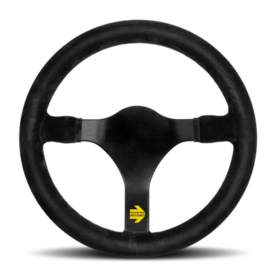 הגה מומו MOD31 320 מ"מ - חישורי זמש שחורים/שחורים