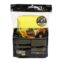 Chemical Guys Workhorse מגבת מיקרופייבר מקצועית - 16 אינץ' x 16 אינץ' - צהוב - חבילה 3