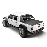 Rugged Ridge 20-22 Jeep Gladiator ללא Trail Rail Sys Armis Tonneau Cover with Max Track - Tex. Blk