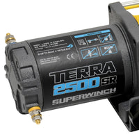 Superwinch 2500 LBS 12V DC 3/16in x 40ft חבל סינטטי Terra 2500SR כננת - קמט אפור
