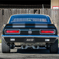 Borla Crate Muffler BBC 396/402/427 ATAK 2.5 אינץ' מזהה היסט/מרכז 14 אינץ' x 4.35 אינץ' x 9 אינץ' משתיק קול סגלגל