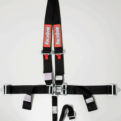 RaceQuip Black L &amp; L V4pt חגורת בטיחות