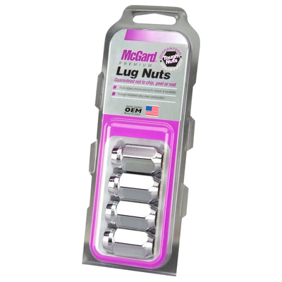 אגוז משושה מקגארד (מושב חרוט) 1/2-20 / 13/16 קסקס / 1.5 אינץ'. אורך (4-Pack) - כרום