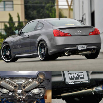HKS 08 Infiniti G37 Coupe Dual Hi-Power Tip Catback קצה טיטניום