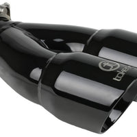 aFe Takeda 2.5 אינץ' 304 פלדת אל חלד קצה פליטה 2.5 אינץ' יציאה כפולה 3 אינץ' - שחור