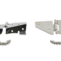 Kentrol 76-95 Jeep CJ/Wrangler YJ ציר שמשה קדמית ללא זוג חורי מראה - כסף מלוטש