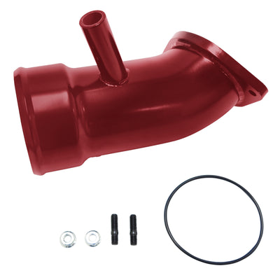 Wehrli 17-19 שברולט 6.6L L5P Duramax 3.5in צופר יניקה עם יציאת PCV - WCFab אדום