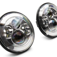 Raxiom 97-18 Jeep Wrangler TJ/JK Axial סדרה פנסי LED Daymaker- בית כרום (עדשה שקופה)