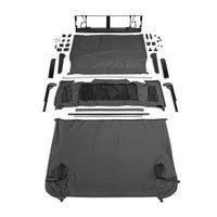 השתוללות 2007-2018 ג'יפ רנגלר(JK) 2-Dor Trailview Tonneau Top - Black Diamond