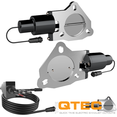 QTP 3in Bolt-On QTEC Dual Electric Cutout Valves - זוג