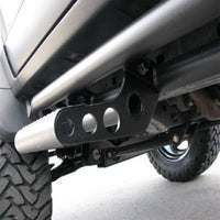 N-Fab RKR Rails 97-06 Jeep Wrangler TJ/BJ 2 Door All - Tex. Black - 1.75in - עם שלבים ניתנים להסרה