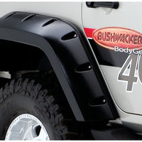 Bushwacker 07-18 Jeep Wrangler Unlimited Max Pocket Style Flares כיסוי מורחב 2 יחידות - שחור