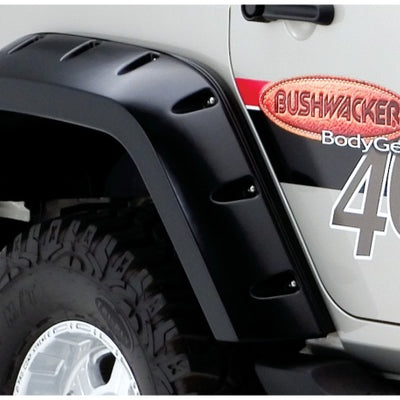 Bushwacker 07-18 Jeep Wrangler Unlimited Max Pocket Style Flares כיסוי מורחב 2 יחידות - שחור