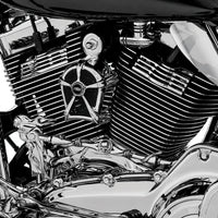 Kuryakyn Mach 2 כיסוי קרן כרום עם רשת שחורה