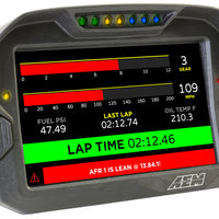 AEM CD-7 ללא רישום GPS מאופשר Race Dash סיבי פחמן תצוגה דיגיטלית ללא VDM (כניסת CAN בלבד)