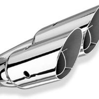 Borla חוד מלוטש אוניברסלי כפול עגול בחיתוך זווית מקורר (כניסה 2 1/2 אינץ'. יציאה 3 אינץ') *ללא חזרה