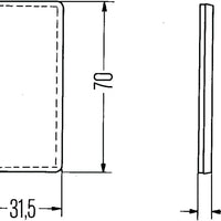 Hella רפלקס רפלקטור אדום 8Ra