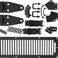 קנטרול 78-95 ג'יפ CJ/רנגלר YJ מכסה המנוע עם תופסת מכסה המנוע בסגנון TJ - מעיל אבקה שחור