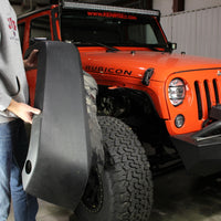 Fishbone Offroad 07-18 Jeep Wrangler פגושי צינור קדמי/אחורי - אלומיניום Blk Txtrd Pwdrcoat (סט של 4)